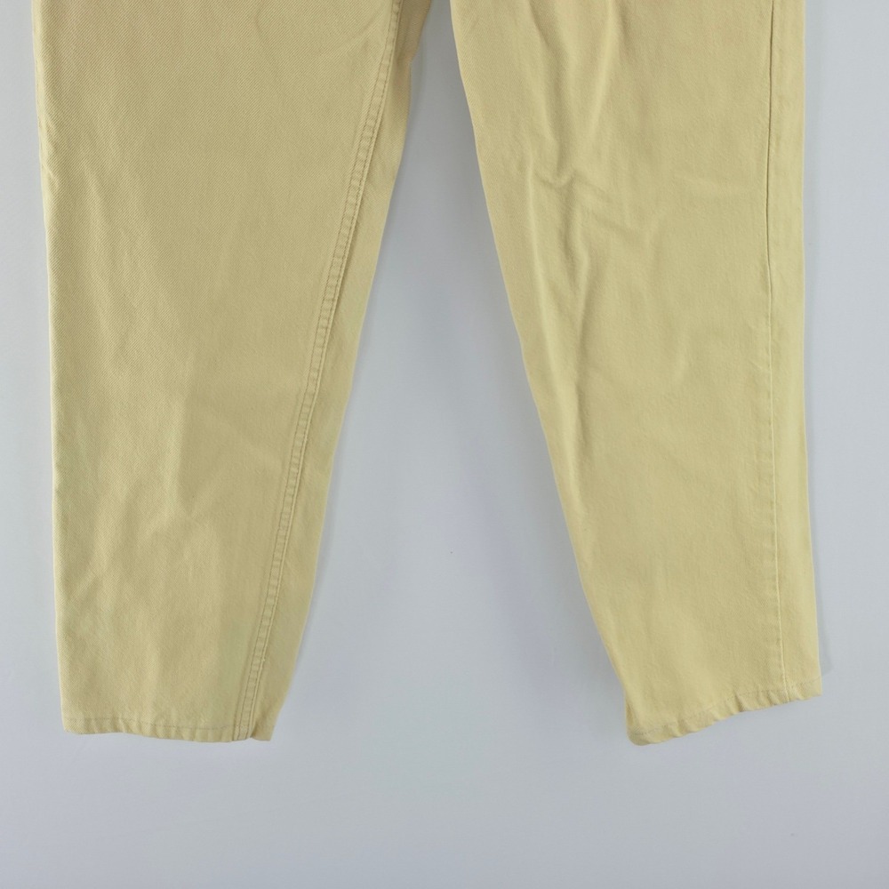 Levis Vintage 90s Tapered Jeans Women 12 M Sand Tan High Waisted Made in USA 550 - Picture 14 of 15
